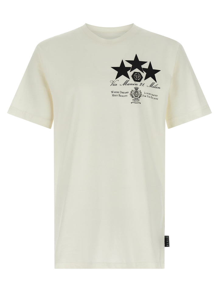 Philipp Plein Print Patch T shirt - Bianco | 25b0e7d42269d886c0847133ed65c7d2bf0423a7