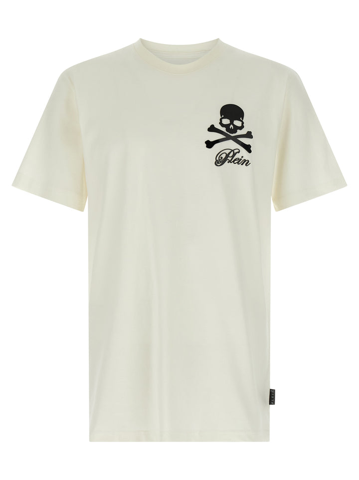 Philipp Plein Skull & Bones T shirt - Bianco | 049db1e23582d0045bc1609dac9b12af403d9475