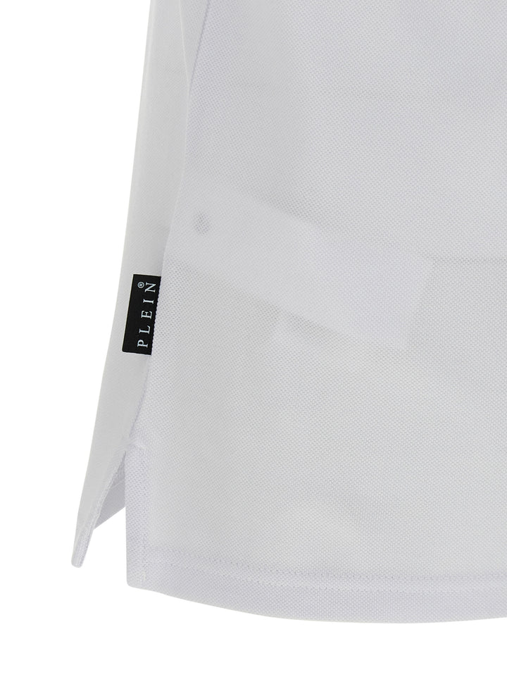 Philipp Plein Skull & Bones Polo - Bianco/Nero | 1ba1d8a7b6a0fbdd5c9ec72592cc3f300388ac15