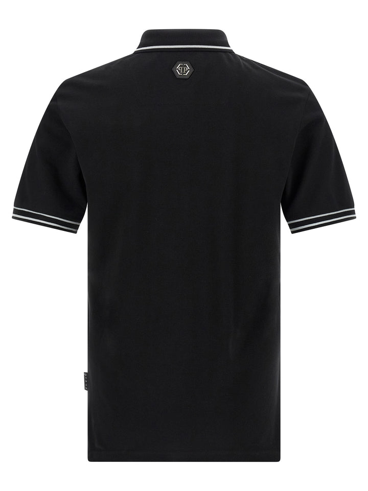 Philipp Plein Skull & Bones Polo - Nero | 7737c30725aaa87267ebf9c8848c72649581f55c