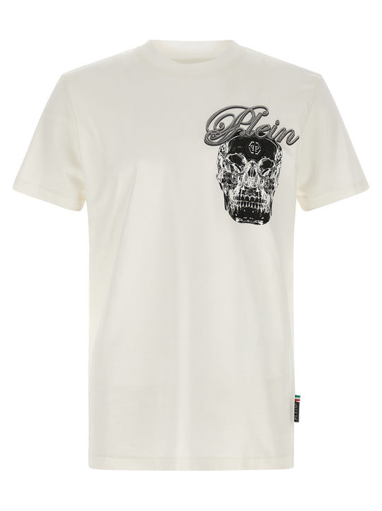 Glass Skull T Shirt Bianco