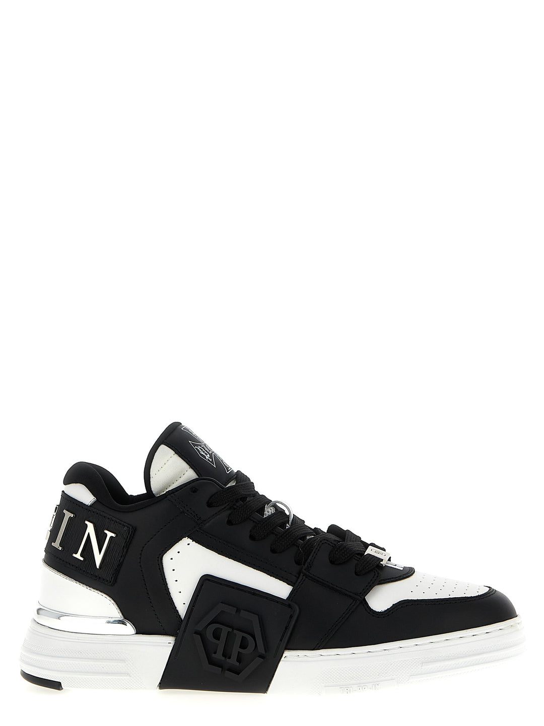 Philipp Plein Phantom Kicks Sneakers - Bianco/Nero | 22c5a539abff3169754c6d6f74d9ce49941046f7