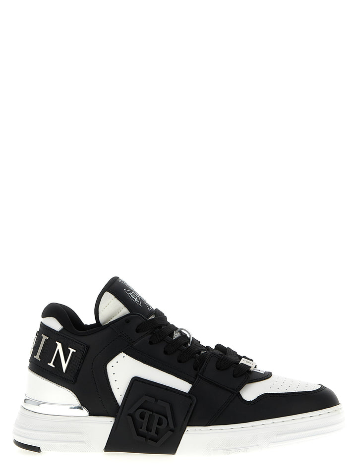 Philipp Plein Phantom Kicks Sneakers - Bianco/Nero | 22c5a539abff3169754c6d6f74d9ce49941046f7