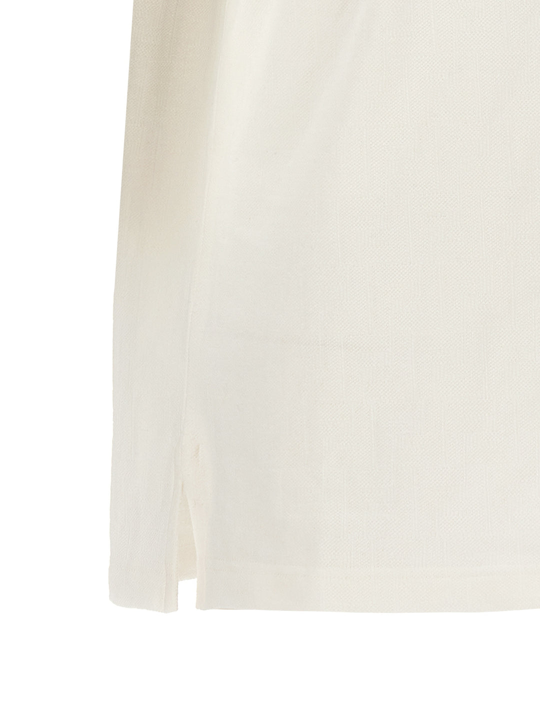 Jacquard  Shirt Polo Bianco