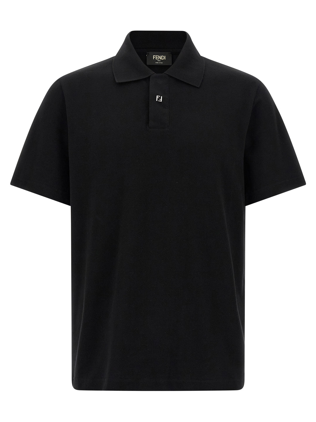 Fendi Piquet  Shirt Polo - Nero | befa350831b64113df15a018b10096e82455f109