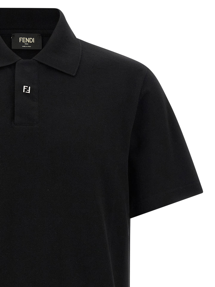 Fendi Piquet  Shirt Polo - Nero | ca68a03987aacba5fa1eb1db2156394847d9c3c2
