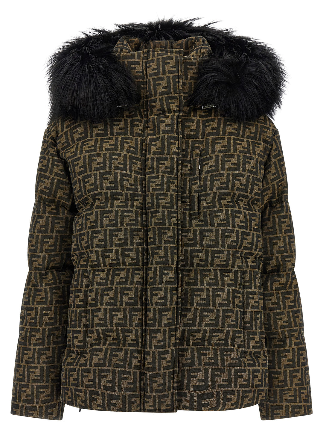 Fendi Ff Down Jacket Puffer Jackets - Marrone | e7952cf57d7e0a6ed8c6e739adb79d1ed0cd2452