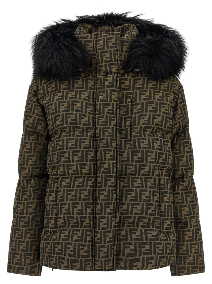 Fendi Ff Down Jacket Puffer Jackets - Marrone | e7952cf57d7e0a6ed8c6e739adb79d1ed0cd2452