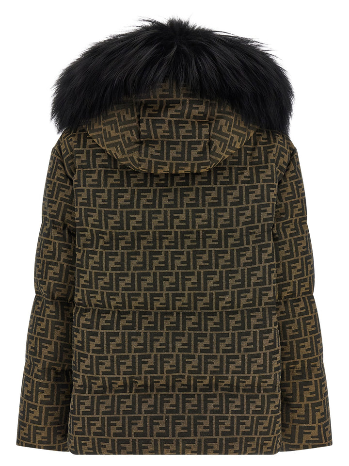 Fendi Ff Down Jacket Puffer Jackets - Marrone | 410592604e10631179a6971c721e82732f306ff7