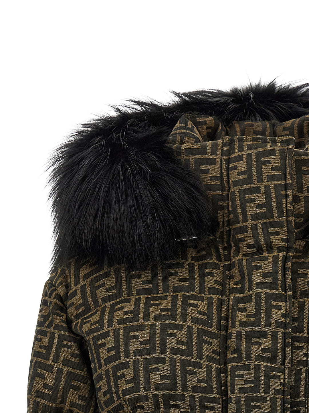 Fendi Ff Down Jacket Puffer Jackets - Marrone | 19a73ec44c2e8d2e6a7d2766bd336140521a348e
