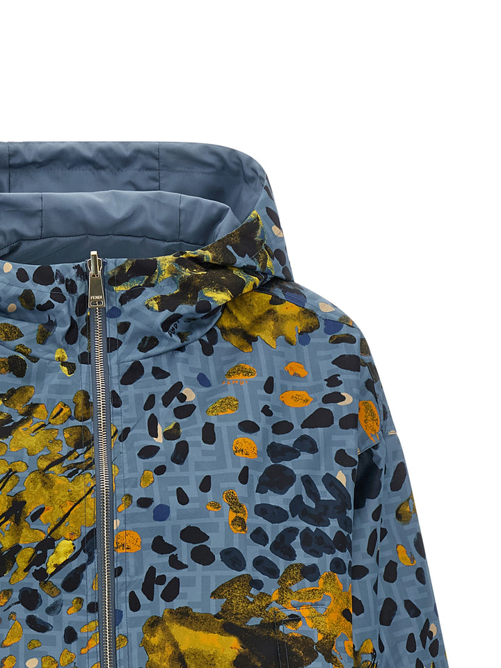 Fendi Reversible Windbreaker Puffer Jackets - Blu | c3582ba5963f11bddcf9a4e5ceb0e7f44f97973a
