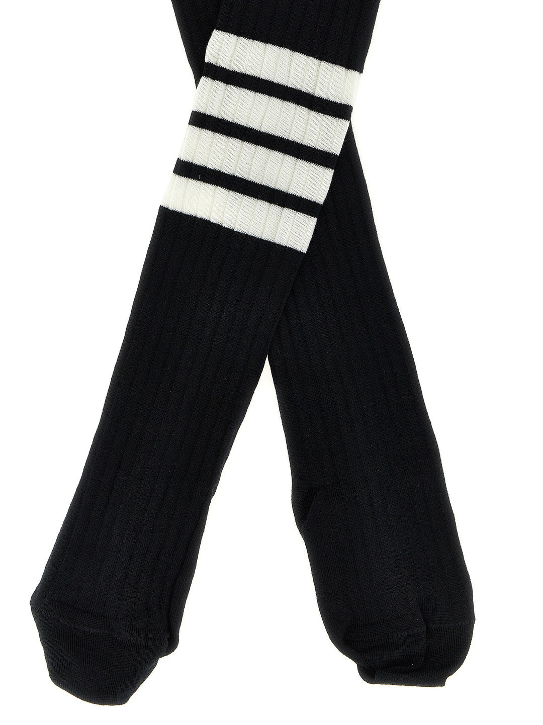 Thom Browne 4 Bar Calzini - Nero | 6865f4cad0ecfb3ad33bd7c02ed9f2b6f104441b