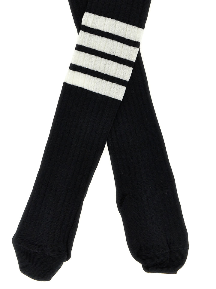 Thom Browne 4 Bar Calzini - Nero | 6865f4cad0ecfb3ad33bd7c02ed9f2b6f104441b
