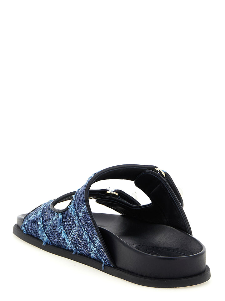Jimmy Choo Fayence Sandali - Blu | 38be9b904b02f5695fcd2fd63904ecd93f7b8251