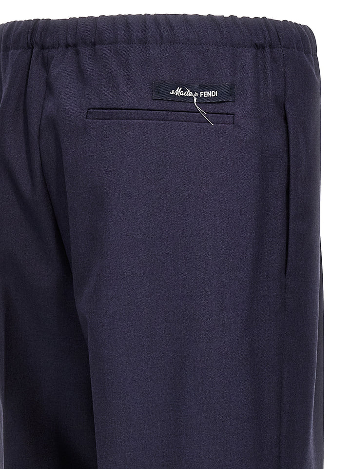 Wool Pantaloni Blu