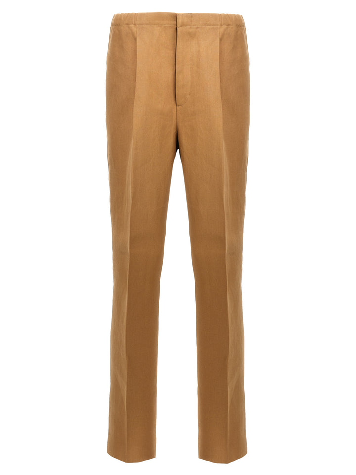 Fendi Paper Canvas Pantaloni - Beige | 71289f7365f1fde718efd972eab215e0fc384290