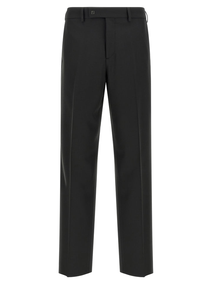 Fendi Gabardine Trousers Pantaloni - Nero | a792ed1f03056ace713d9c1a827eefb1ca877900