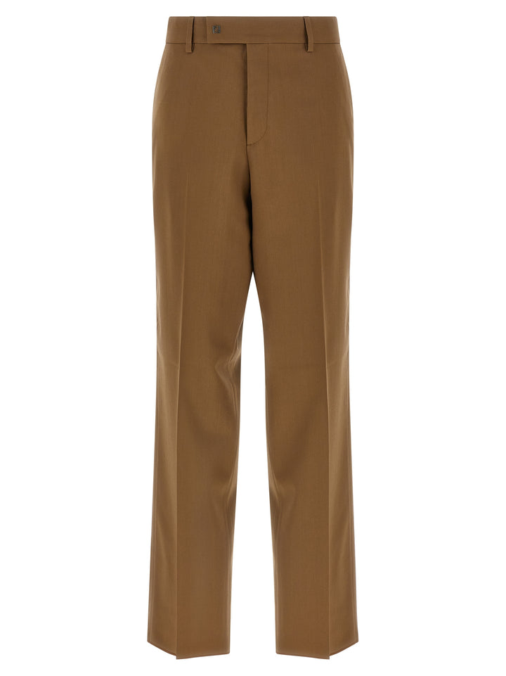 Fendi Gabardine Wool Trousers Pantaloni - Marrone | 6b8e2fa1aca89c3f86d3d398e3e42e0cc1af8521