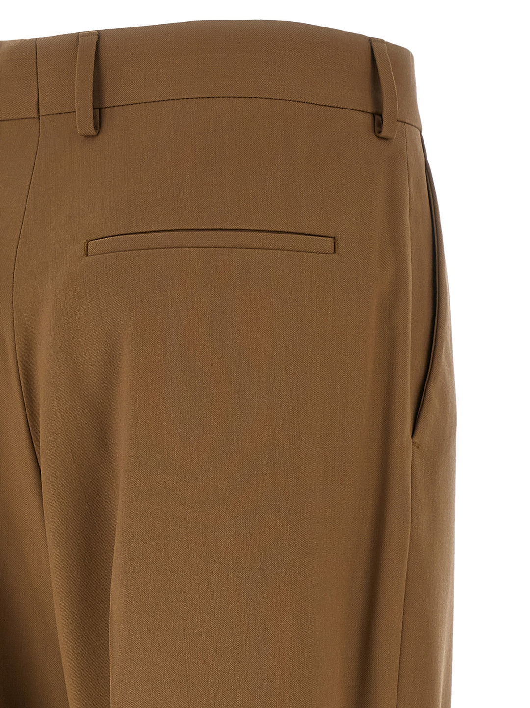 Fendi Gabardine Wool Trousers Pantaloni - Marrone | 61a65350e4dcf621c725ef97d47db952063ca2ac