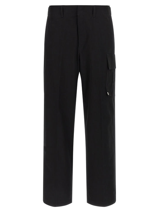 Gabardine Trousers Pantaloni Nero
