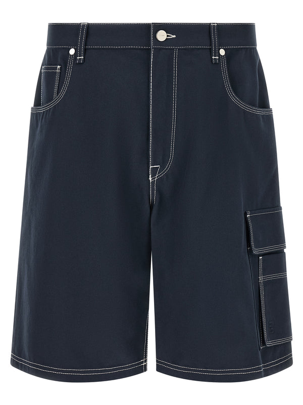 Bermuda Cargo Canvas Shorts Bermuda E Short Blu