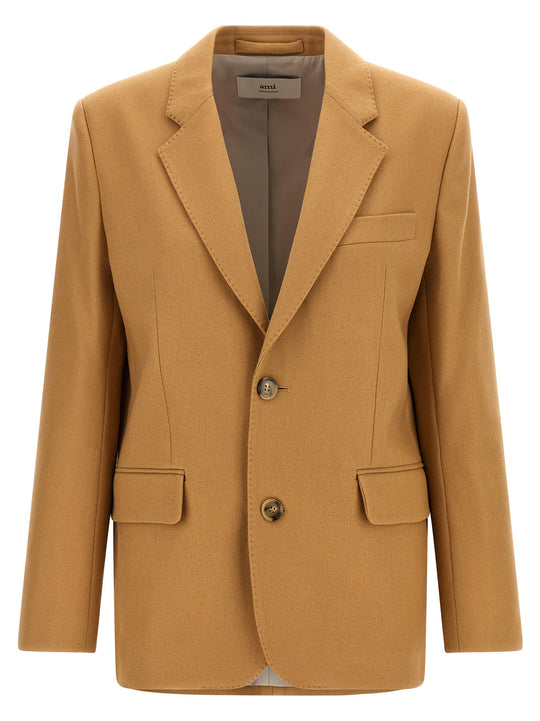 Wool Blazer Blazers Beige