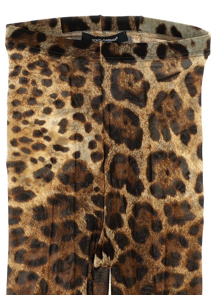Dolce & Gabbana Animalier Tights Calzini - Marrone | ae4fa2508f7410070dbdc5ff983f745b53ff82f9