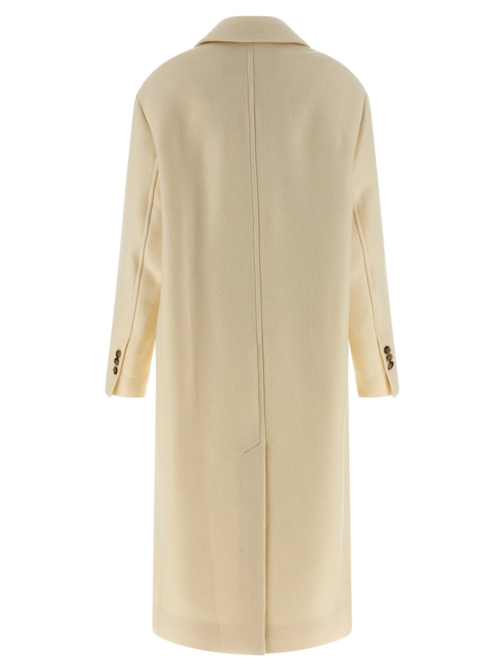 Ami Paris Double-Breasted Coat Trench e Impermeabili - Bianco | f82a9ab146c876592591a48e2d7b86d670ecb23d