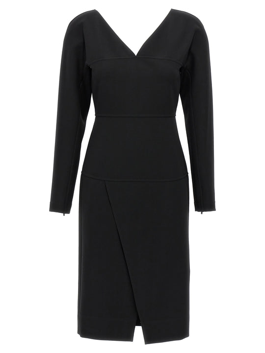Techno Jersey Dress Abiti Nero