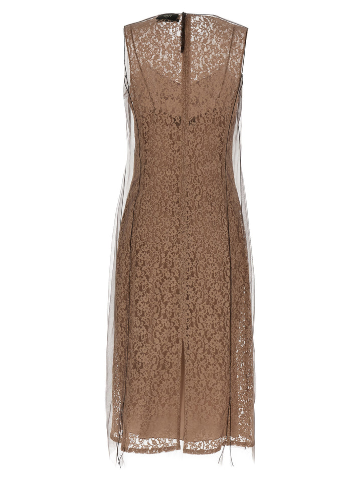 Fendi Floral Lace Dress Abiti - Beige | c2e261ec4da949bb698a5c0ae4a13d78c37b347b