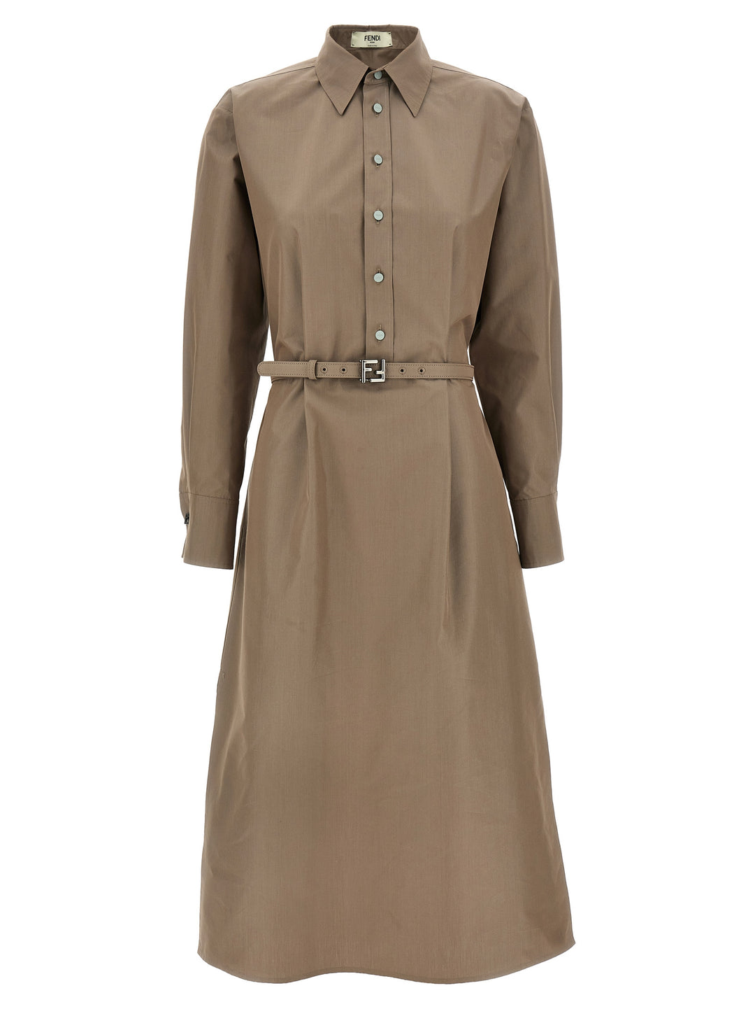 Fendi Chemisier Midi Dress Abiti - Grigio | 65c45ead5636535325935209ac7e2386e0717cf6