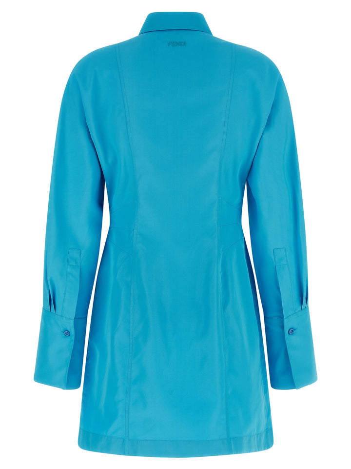 Fendi Viscose Techno Dress Abiti - Celeste | 4041bf3566833d4c37d750ac8e1039a620333c37