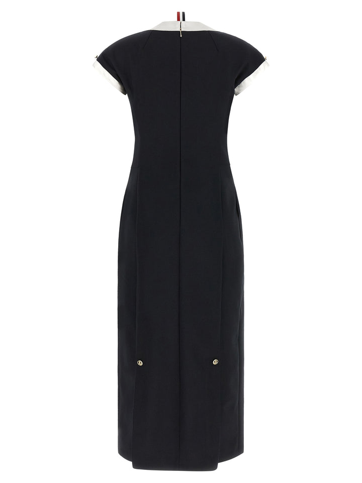 Thom Browne Polo Dress With Intarsia And Rwb Detail Abiti - Blu | 2da01cc653f76ea7e8f03170eeacb90fb8df6b3d