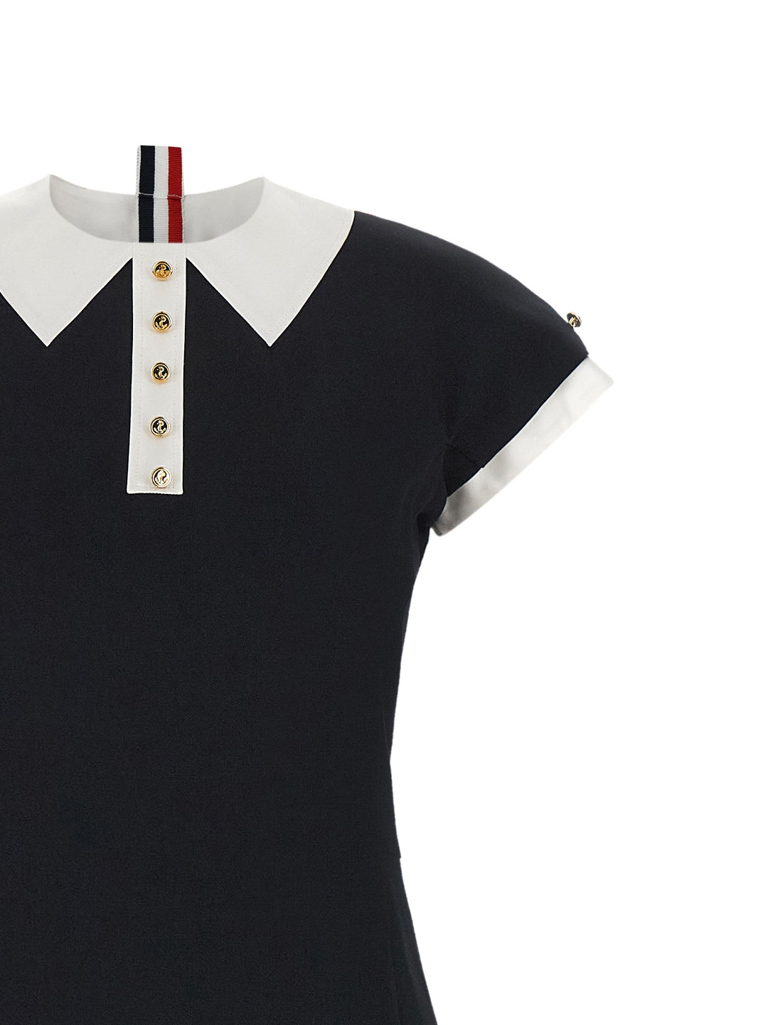 Thom Browne Polo Dress With Intarsia And Rwb Detail Abiti - Blu | 14b21dc215c05907f13bbedb5fda2301894ed932