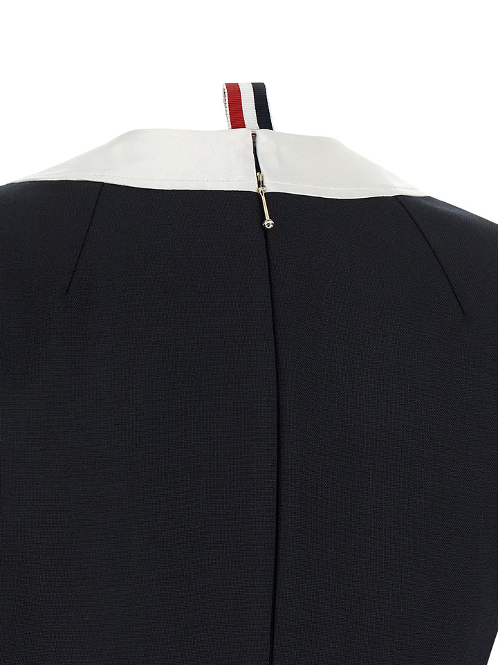 Thom Browne Polo Dress With Intarsia And Rwb Detail Abiti - Blu | c4cc0f027bb354377afda9313e53a98fa2f7c5d3