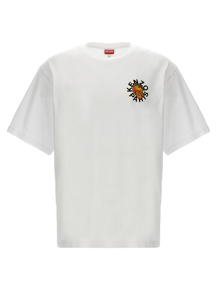Kenzo Orange T Shirt Bianco