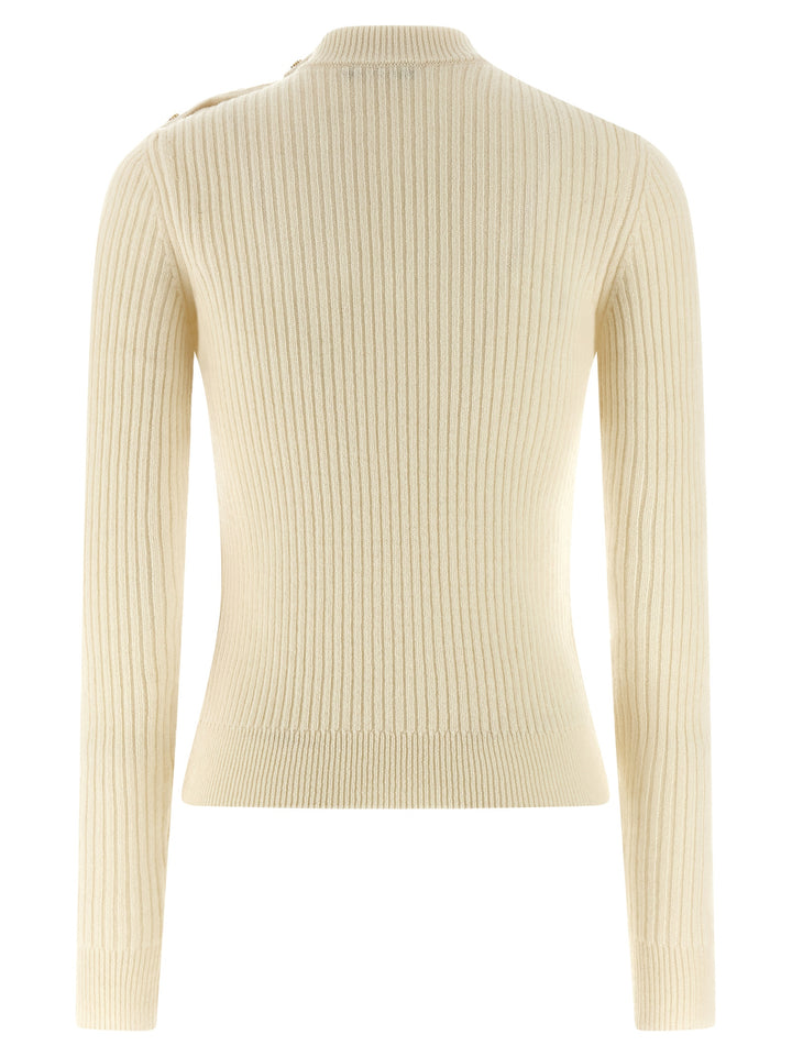 Balmain Ribbed Sweater Maglioni - Bianco | 5c19b3adae6bcbf4df23c97865c1987f5edc1066
