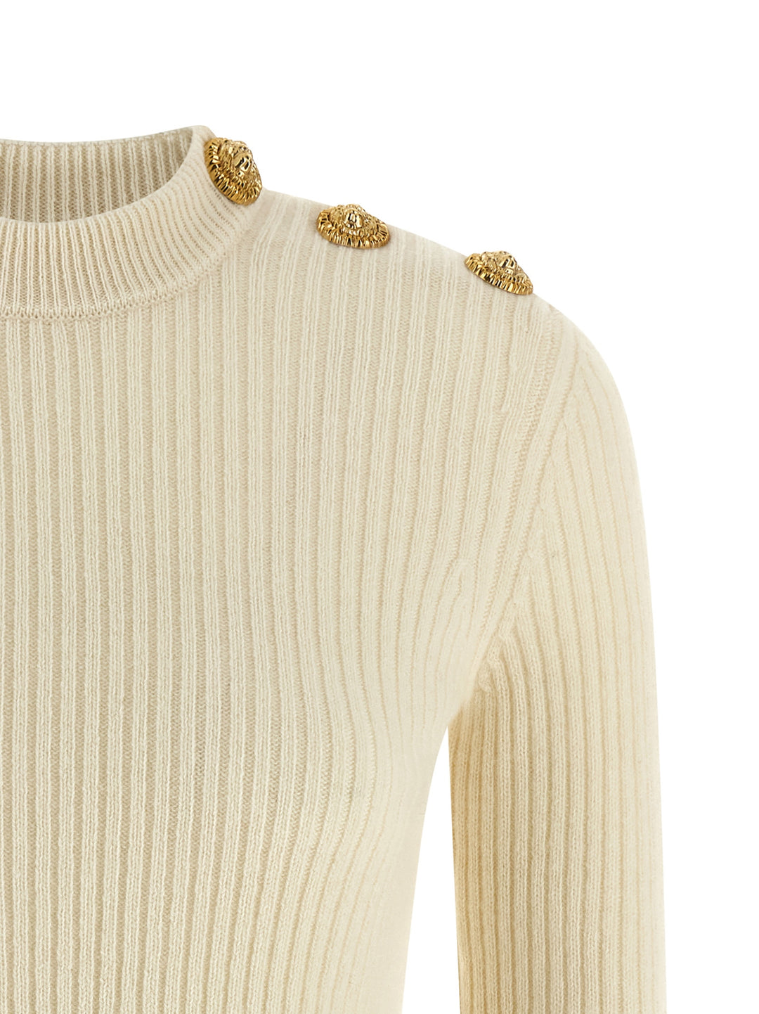 Balmain Ribbed Sweater Maglioni - Bianco | ebd7255063305234cb1d05d7bc9e23934a266d45