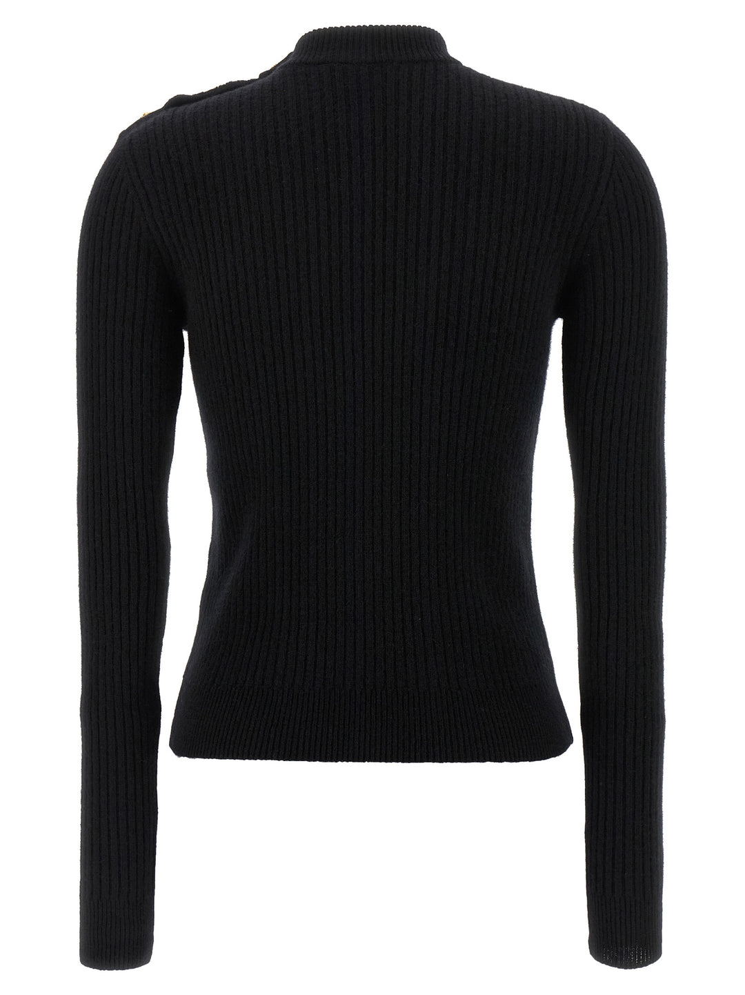 Balmain Ribbed Sweater Maglioni - Nero | 05e67cd46dc405ff9fa04eb96119a6e061821e14