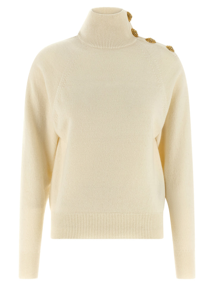 Balmain Cashmere Wool Sweater Maglioni - Bianco | 87d8d4cfd3277611ec88700b6828205f691e0c86