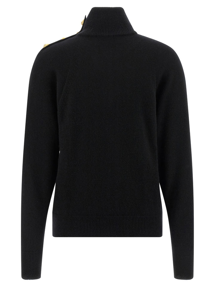 Balmain Cashmere Wool Sweater Maglioni - Nero | 1ca01fc3129db16b7ac6d1bb95558f7e1753f2b5