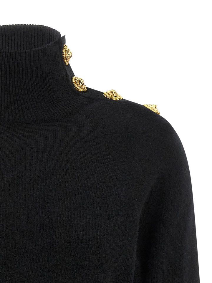 Balmain Cashmere Wool Sweater Maglioni - Nero | b1146d9cf0b03f5900837a835639d54493ee6b03