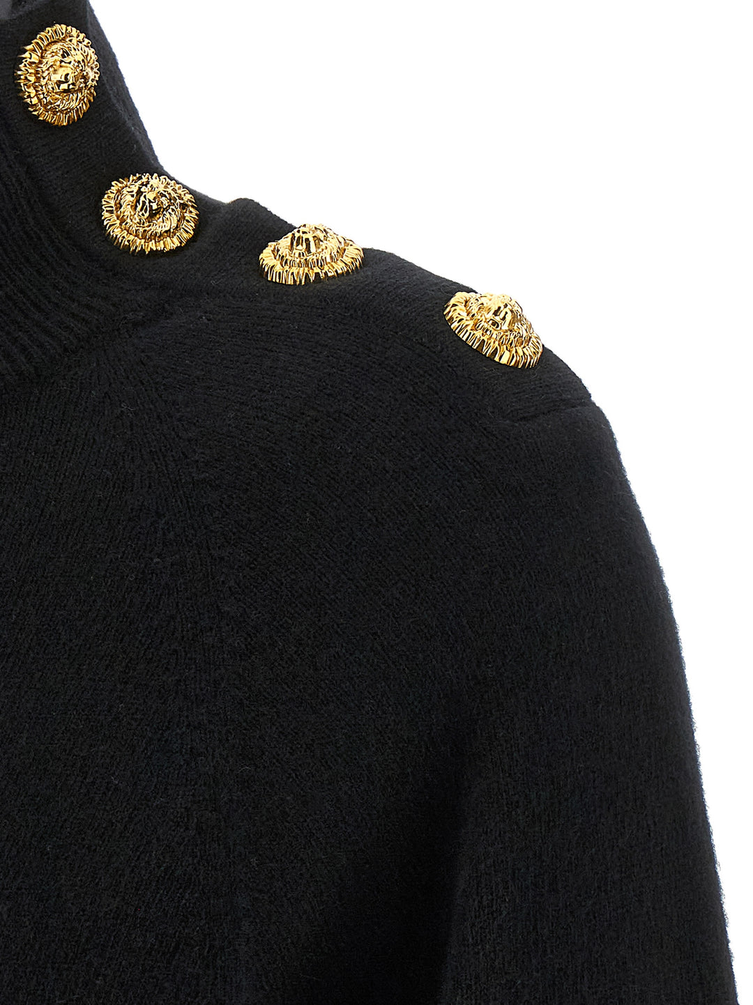 Balmain Cashmere Wool Sweater Maglioni - Nero | 7442383b866e23b21881a6be72c1fe9e5050e222