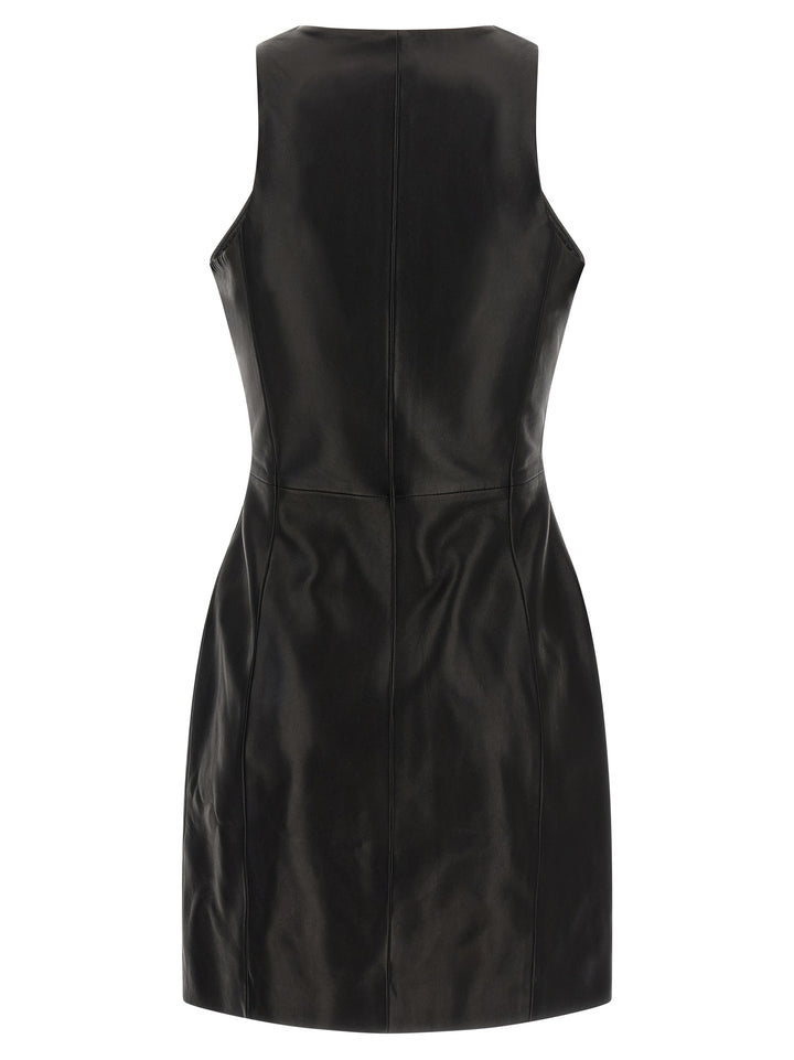 Balmain Maxi Zip Leather Dress Abiti - Nero | 6950d3871b88225fffad2c1d86769755355c7d9c