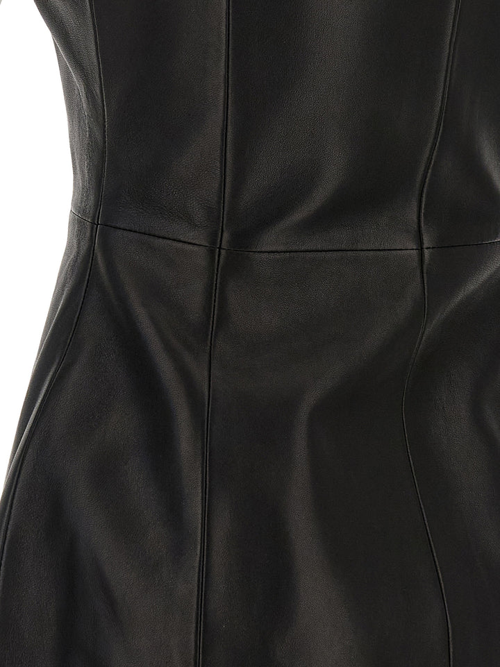 Balmain Maxi Zip Leather Dress Abiti - Nero | a867d1c33060e202abbed9a6899f2cf159239e42