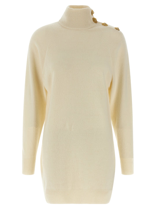 Cashmere Wool Dress Abiti Beige