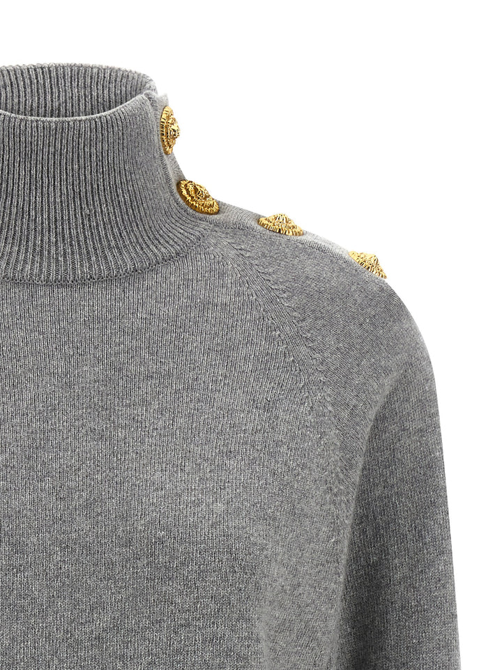 Balmain Cashmere Wool Dress Abiti - Grigio | 076fd215bf6805ea6e2bbd01644c668f076710df