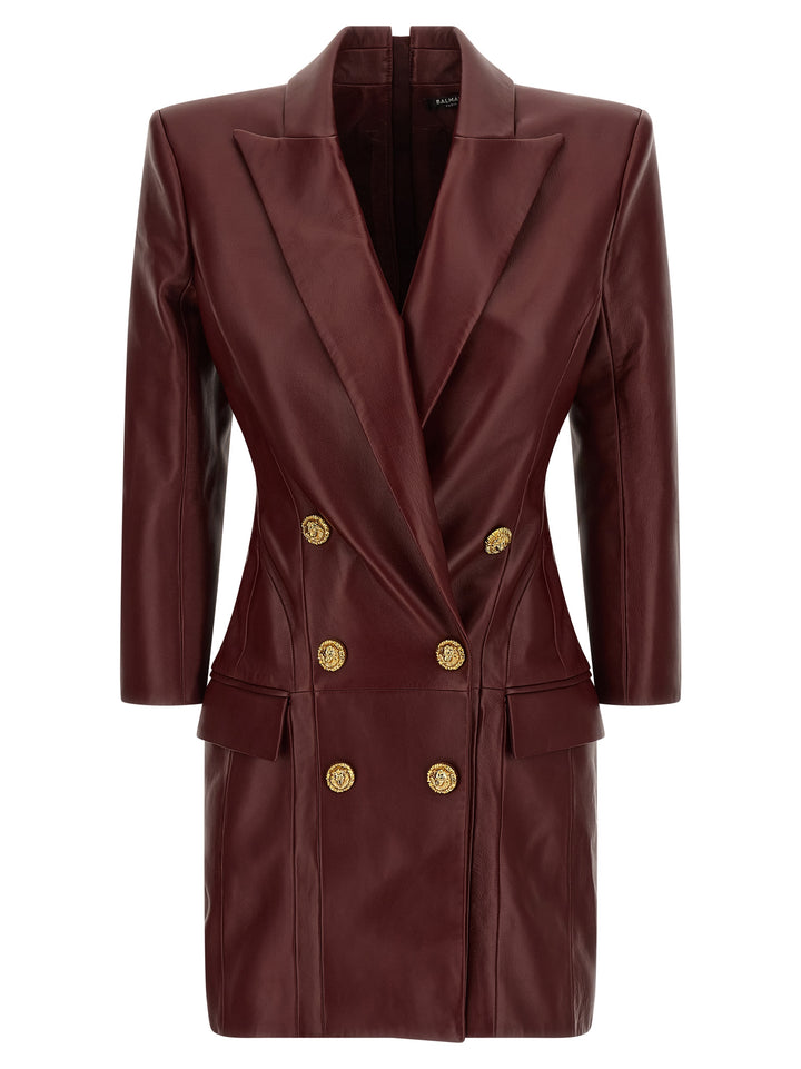 Balmain Blazer Dress Abiti - Bordeaux | b6bf7b3cdad2ba9031788ca4ea3c34f9bbc9521a