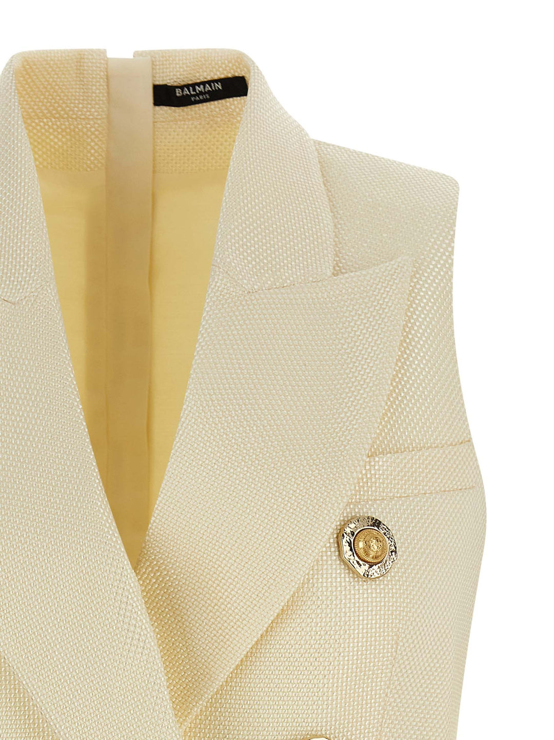 Balmain Gold And Gold Coin Gilet - Bianco | cb5baec2a38723dc56ae0fc31c09ed58c06c375a