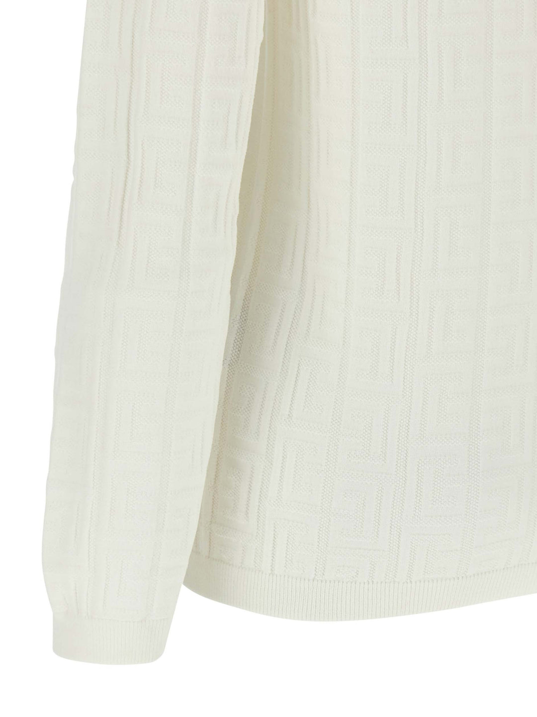 Balmain Maxi Shoulder Top Maglioni - Bianco | 8a95ac8fddea24f2990514be58ac89dc1058fc6d